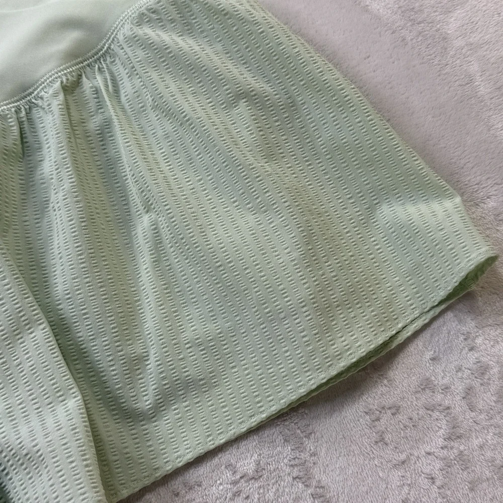 Offline by Aerie Real Me Crossover Shorts Mint Green Ribbed Athletic M